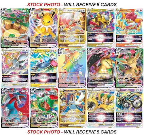 5 Pokemon Card VMAX VSTAR Bundle X7880