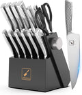 14PCS High Carbon Stainless Steel Kitchen Knife Set with Block U1070