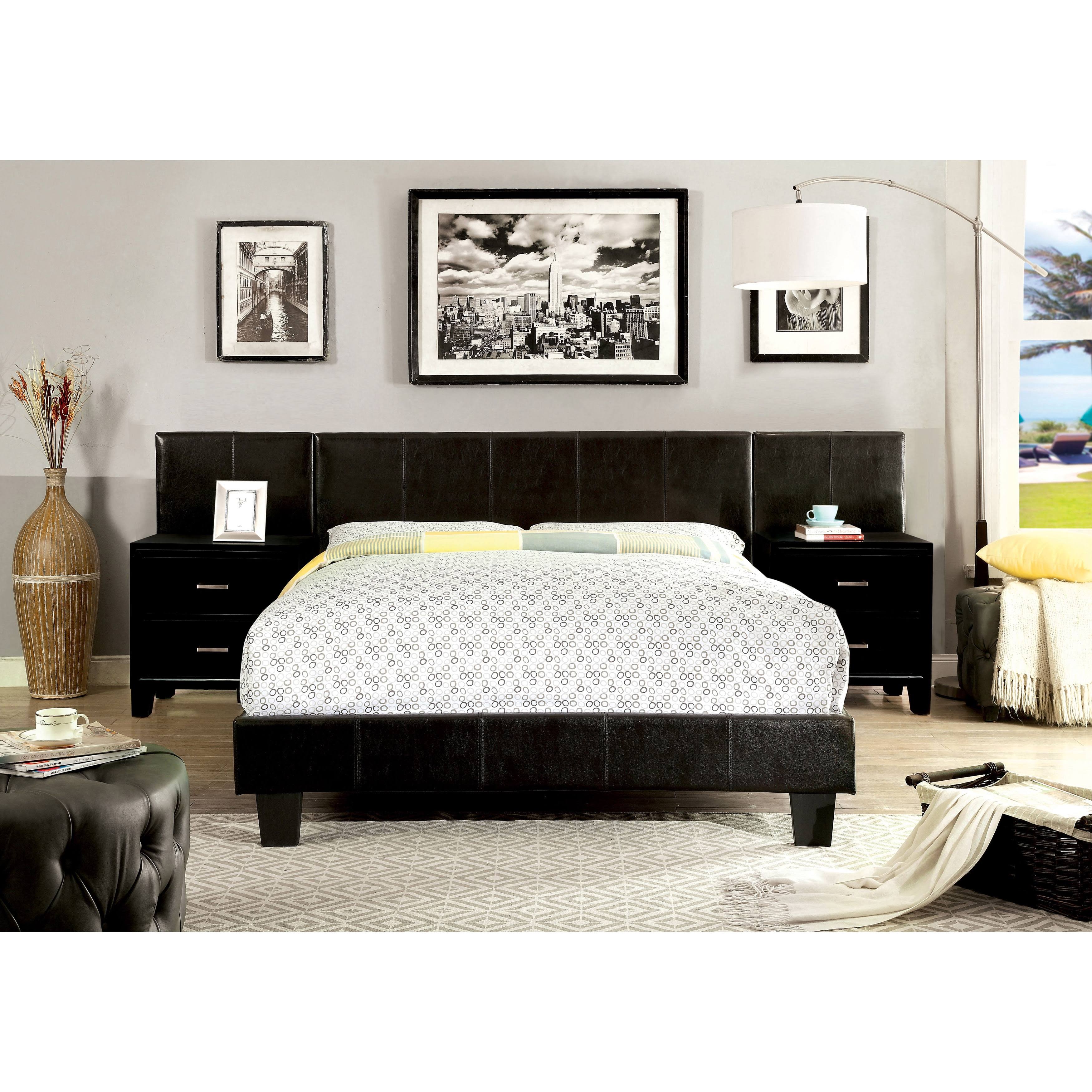White Traditional Headboard Panels Set of 2 L693