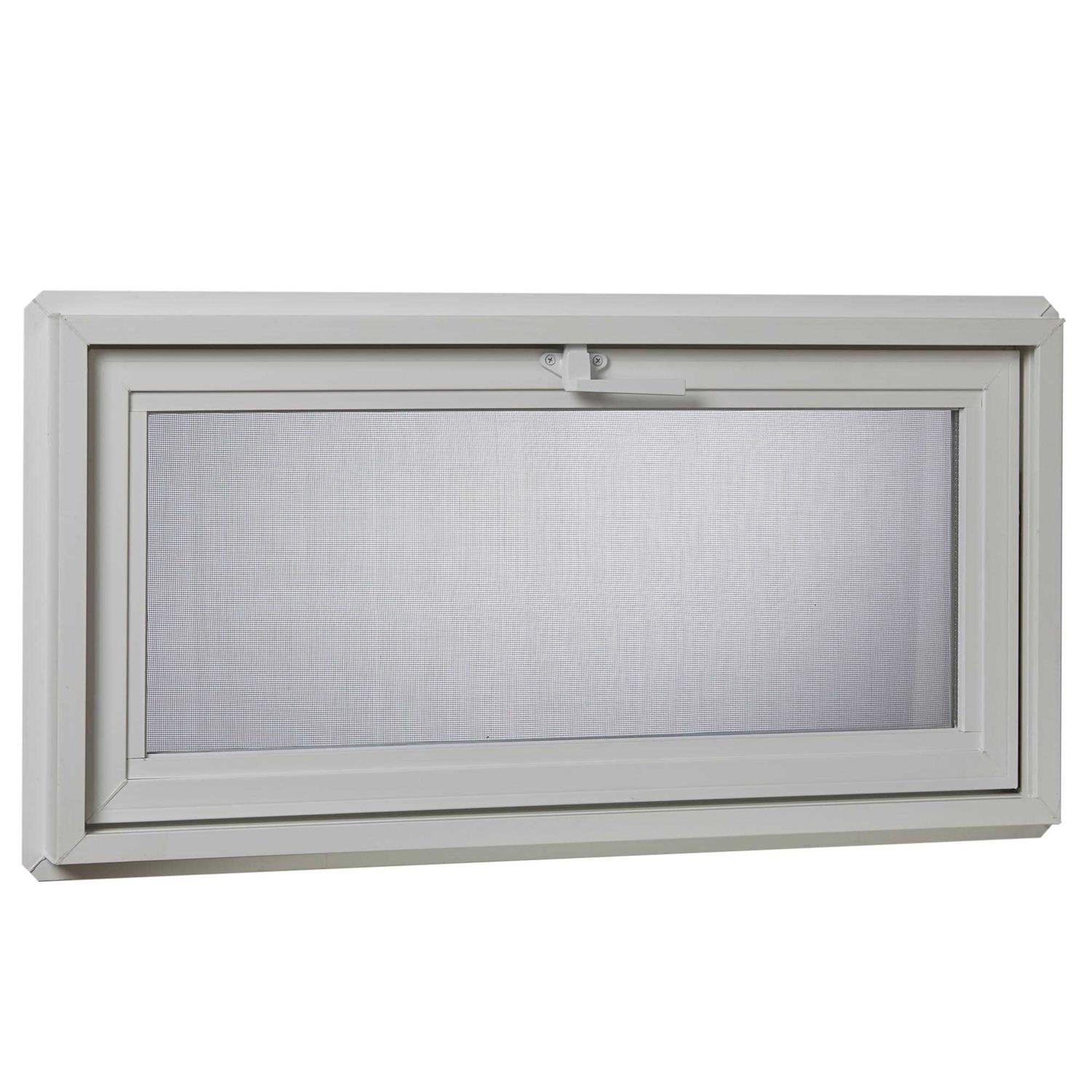 31.75 in. x 15.75 in. Hopper Vinyl Window with Screen J726
