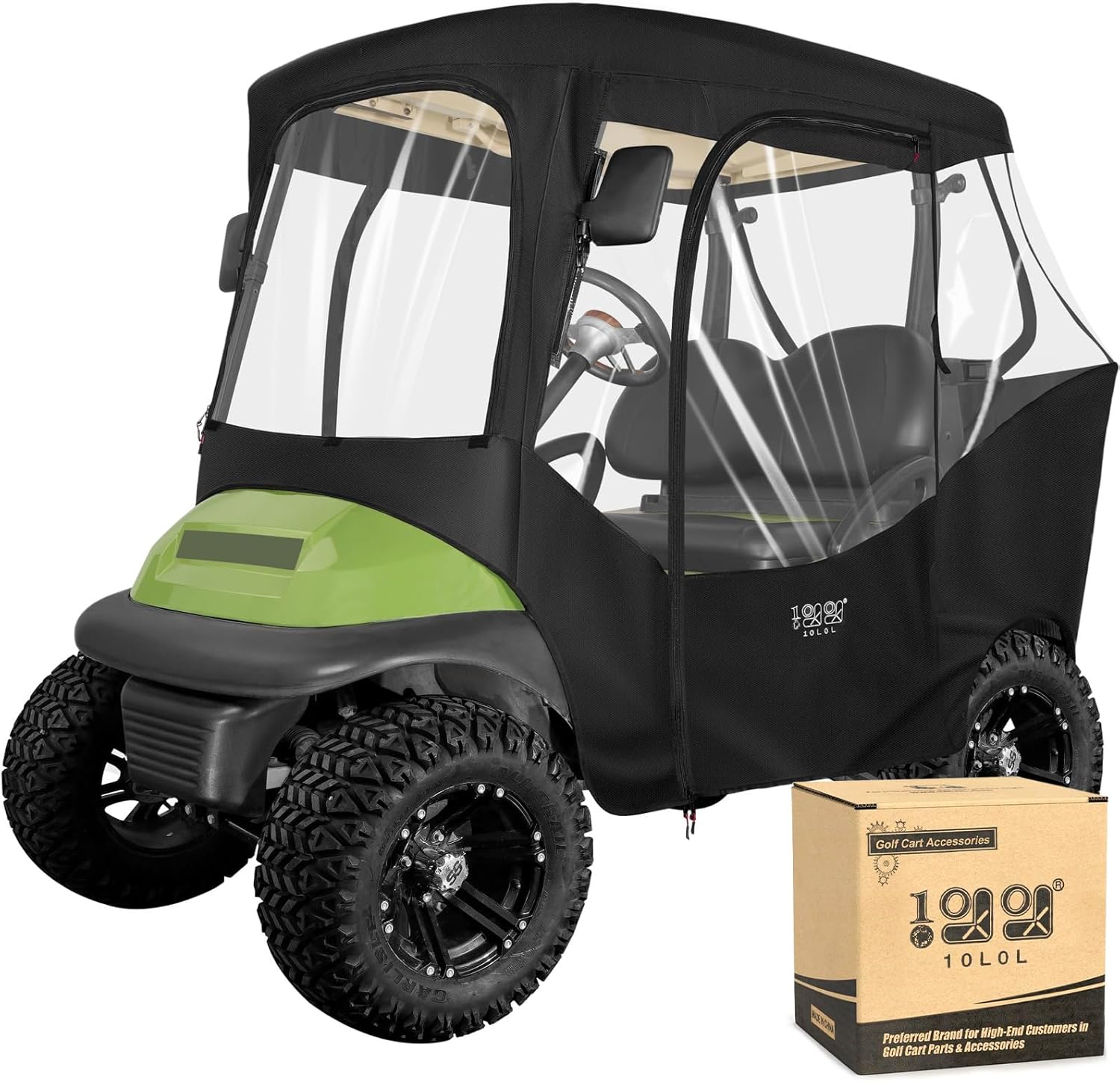 2 Passenger Golf Cart Enclosures Cover Black F348433