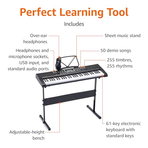 Black 88-Key Semi-Weighted Digital Piano with Sustain Pedal X550885