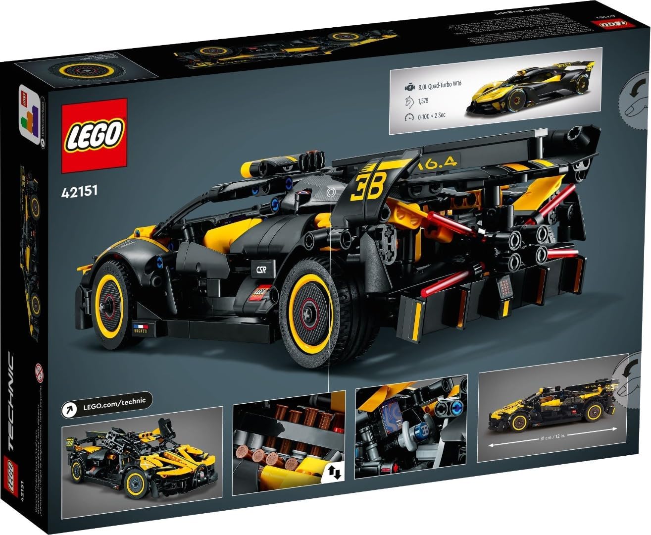 Technic Bugatti Car Toy Racing Model Car K37852