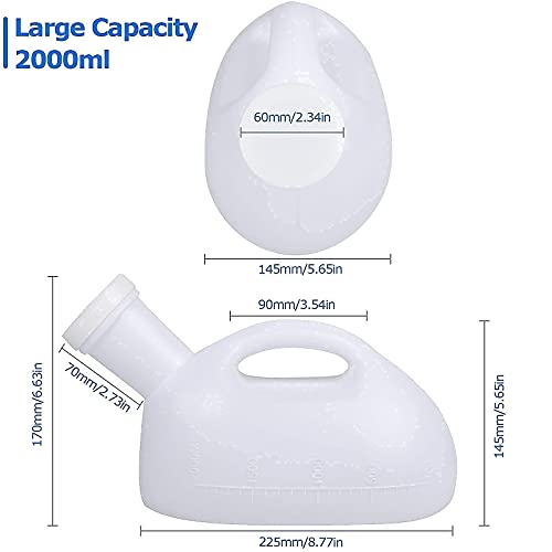 2000ml Portable Female Urinal with Lid U221
