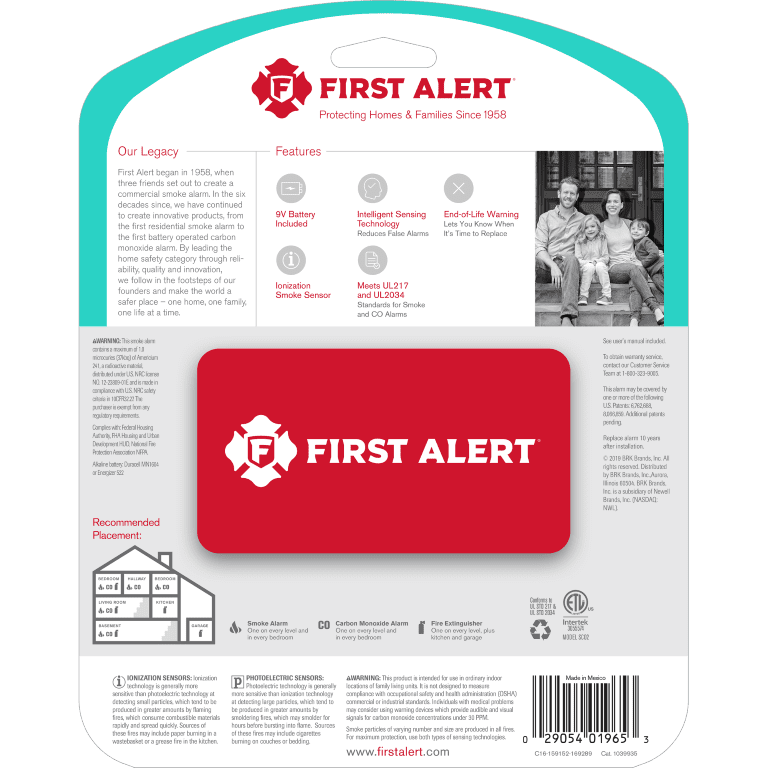Smoke and Carbon Monoxide Detector with 9V Battery P984010