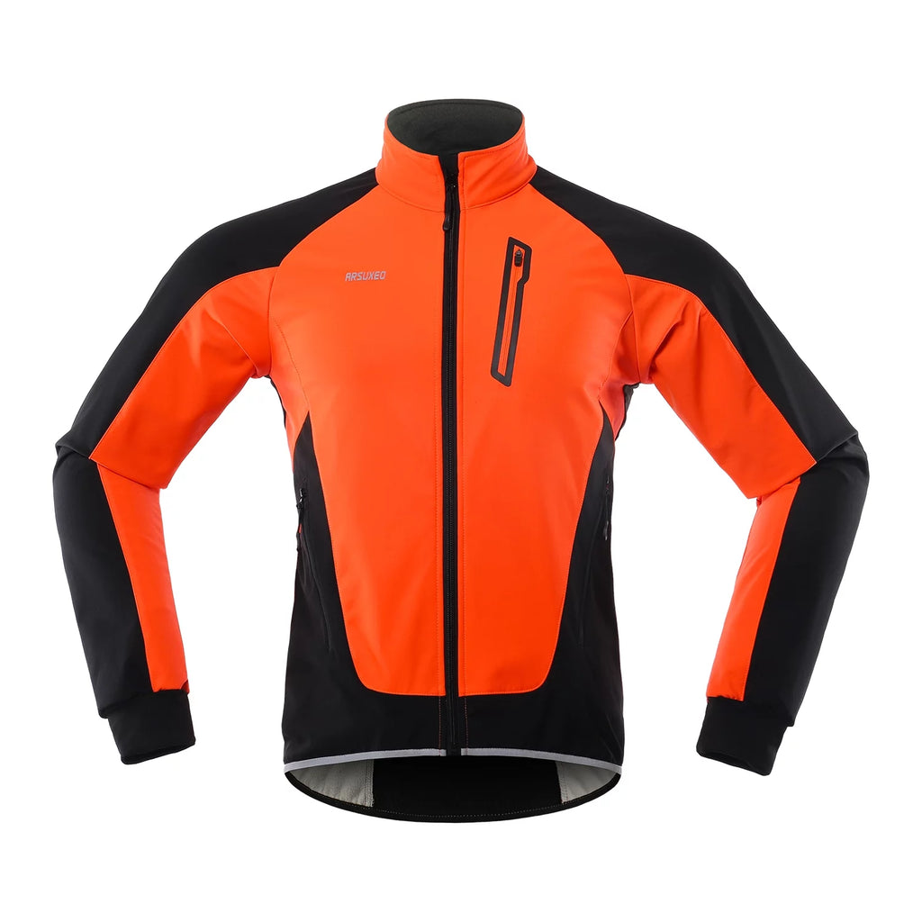 Men Cycling Jacket Waterproof Windproof Thermal Fleece Bike Jersey W65295
