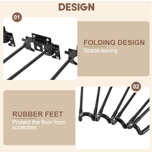 Black 16.5 inch Heavy Duty Metal Folding Table Legs with Mounting Screw G130782