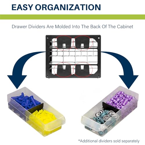24-Drawer Plastic Drawer Storage Cabinet Black U1637