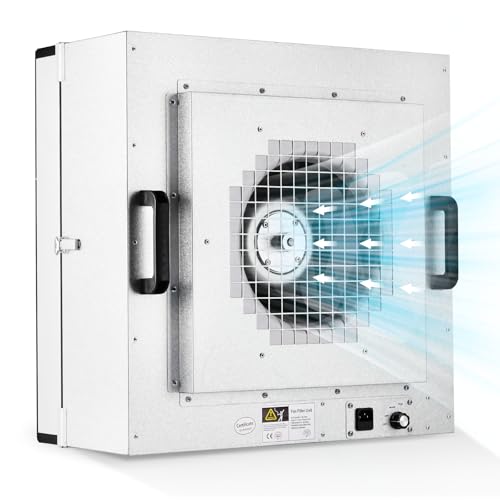 Laminar Flow Hood with H-14 HEPA Filter, 22.6x22.6in, 110V G954780