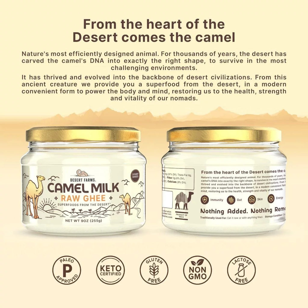 Grass-Fed Camel Ghee Butter (250 gms) Clarified Butter A6364