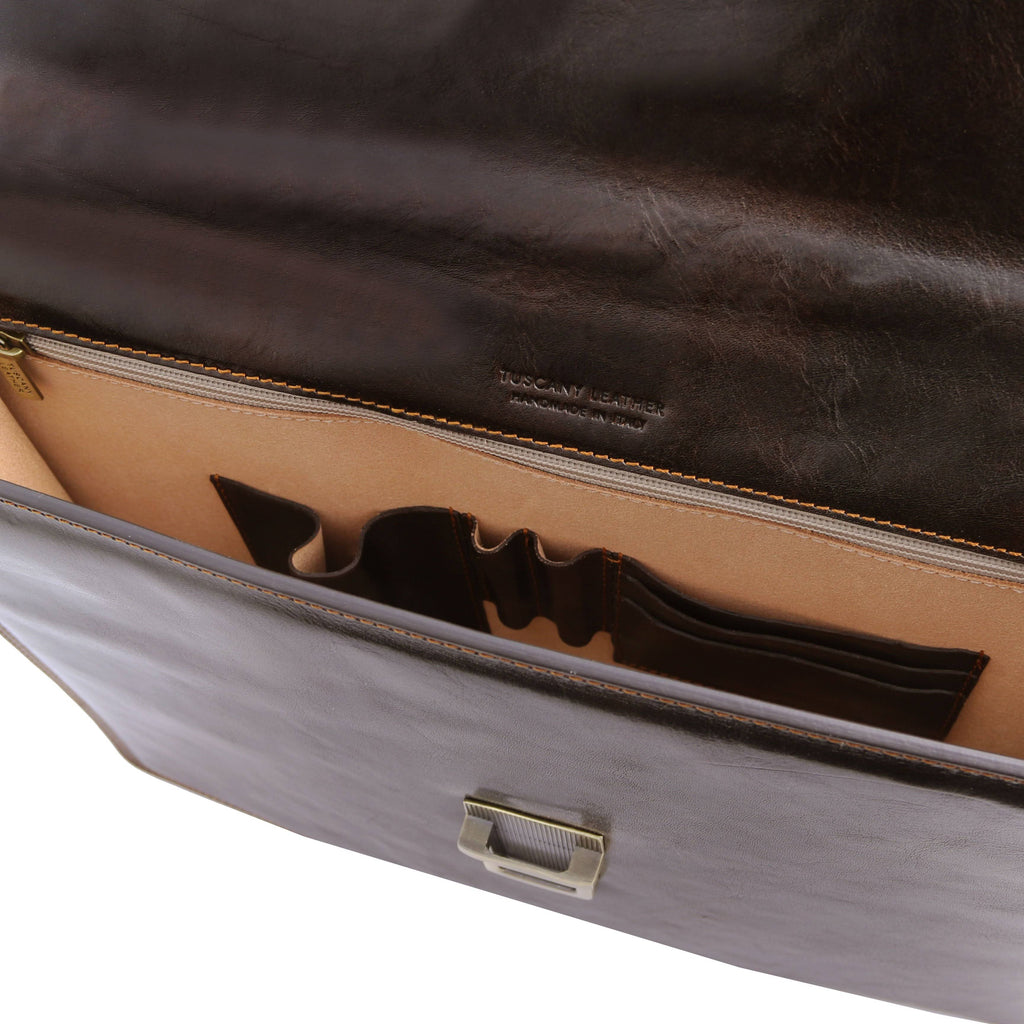 Red Leather Briefcase V28191