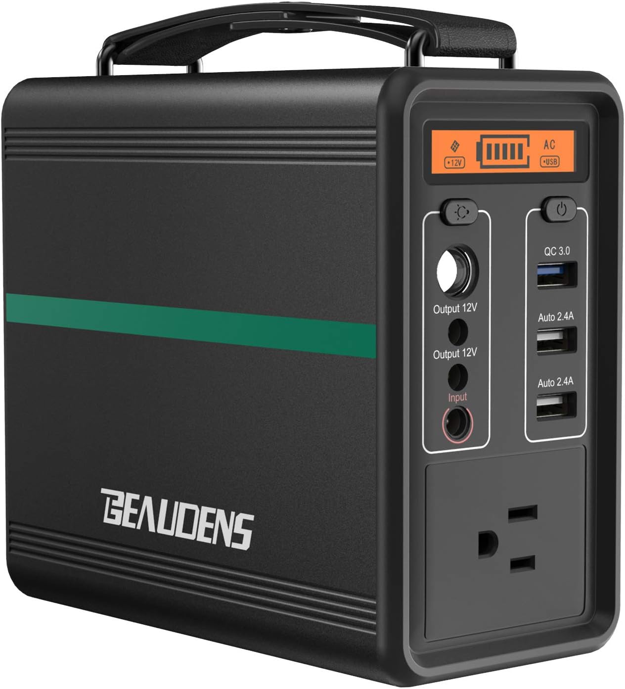 Portable Power Station 166Wh LiFePO4 Battery Solar Generator 110V/150W AC Outlet Q592593