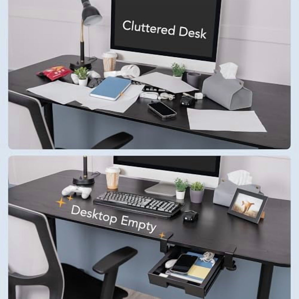 Black Slide-Out Storage Drawer with C-Clamp Mount Y9847