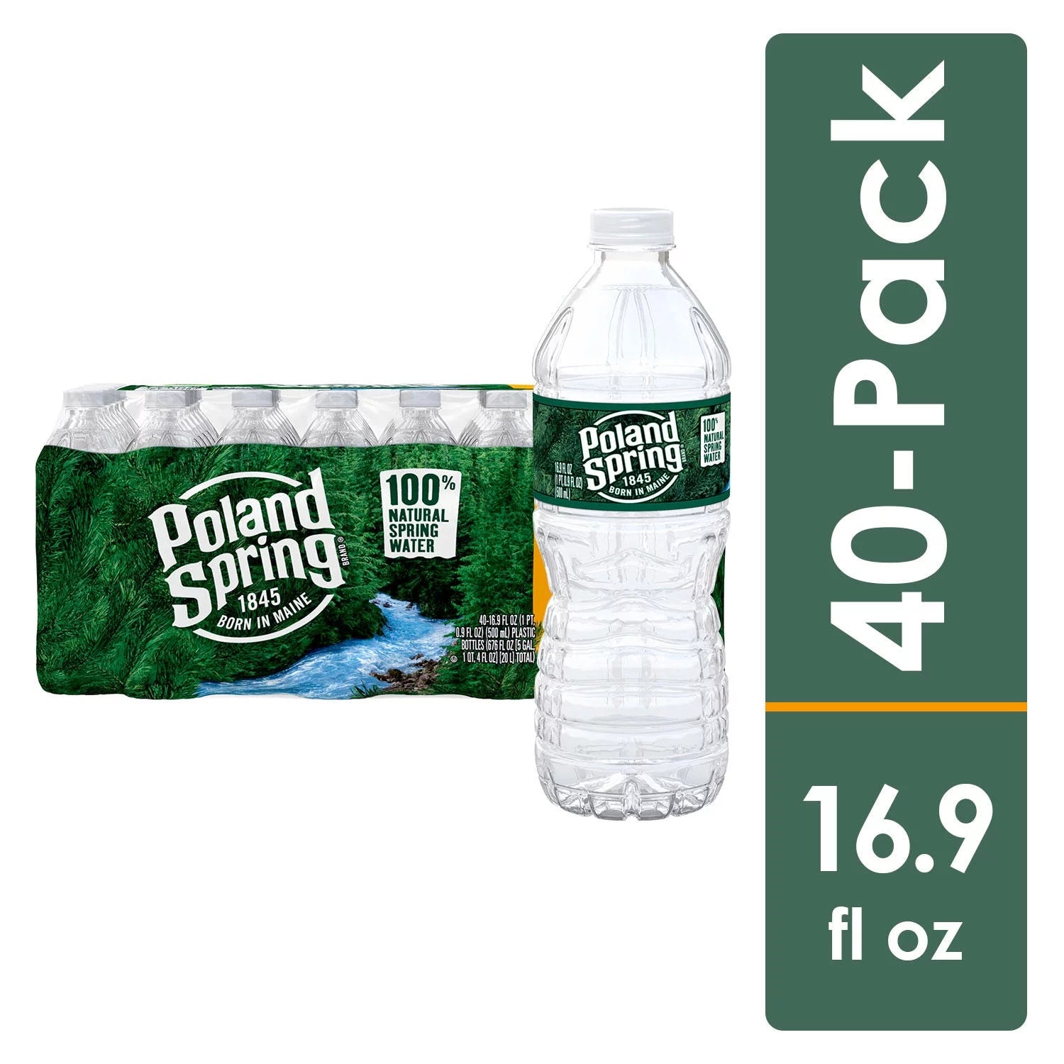 16.9 Fl Oz 40 Count Natural Spring Water C847