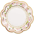 32 Pcs 7 Inch Pink Floral Paper Plates N366032
