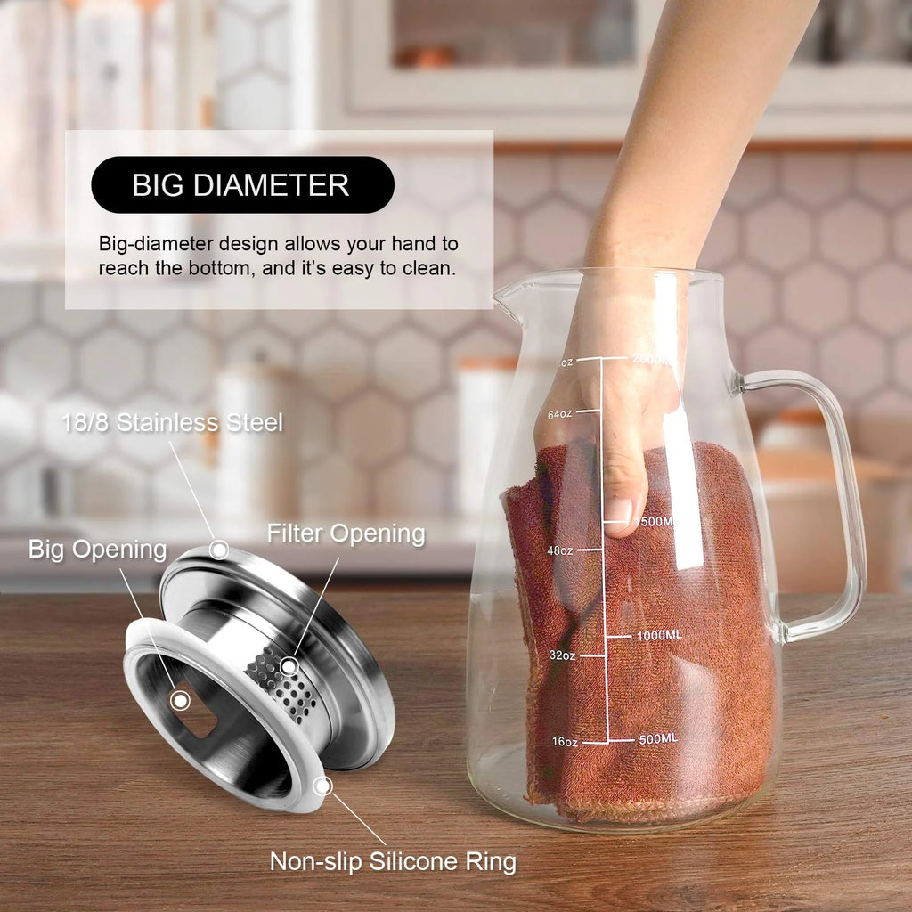 68oz Glass Pitcher with Lid K510