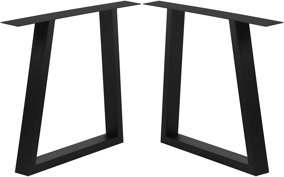 2 PCS Black Cast Iron Square Tube Table Legs X2328
