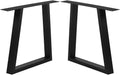 2 PCS Black Cast Iron Square Tube Table Legs X2328