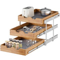 2 Tier Pull Out Wood Cabinet Organizer X832218