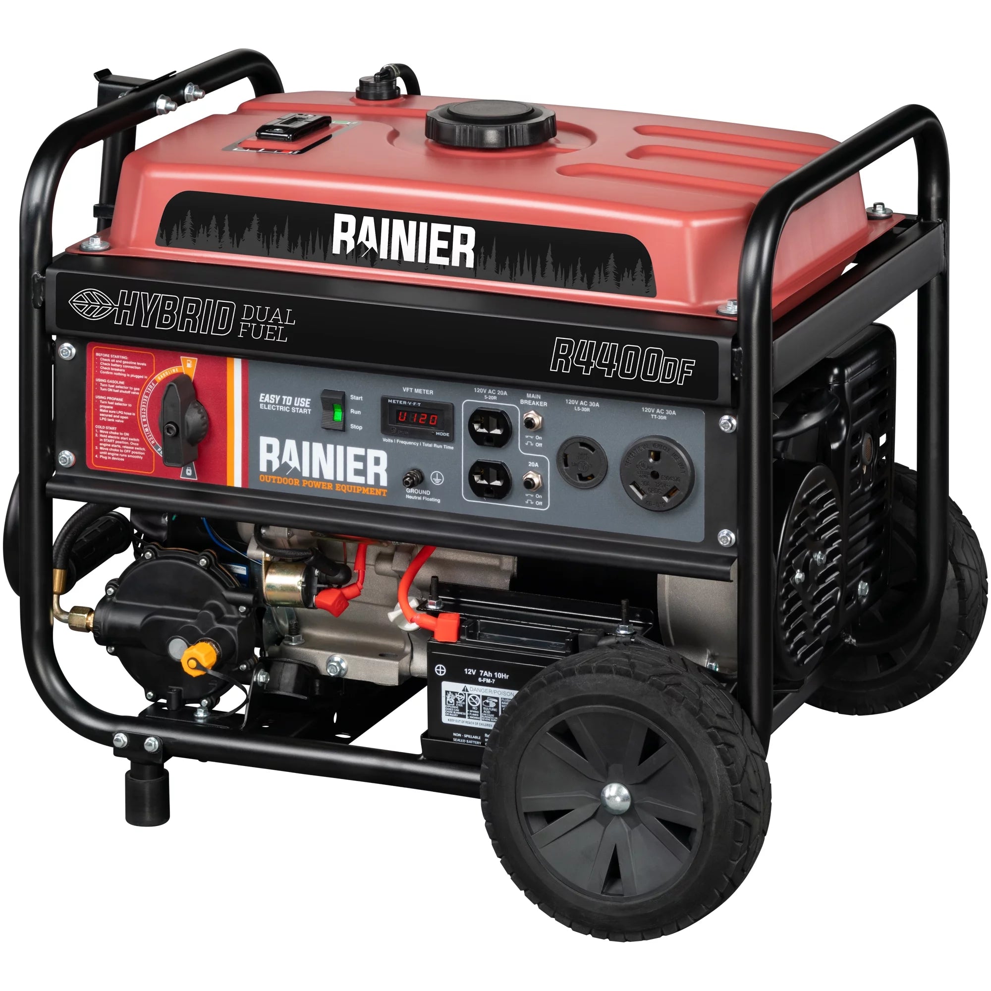 4400 Peak Watt Dual Fuel Portable Generator Y547