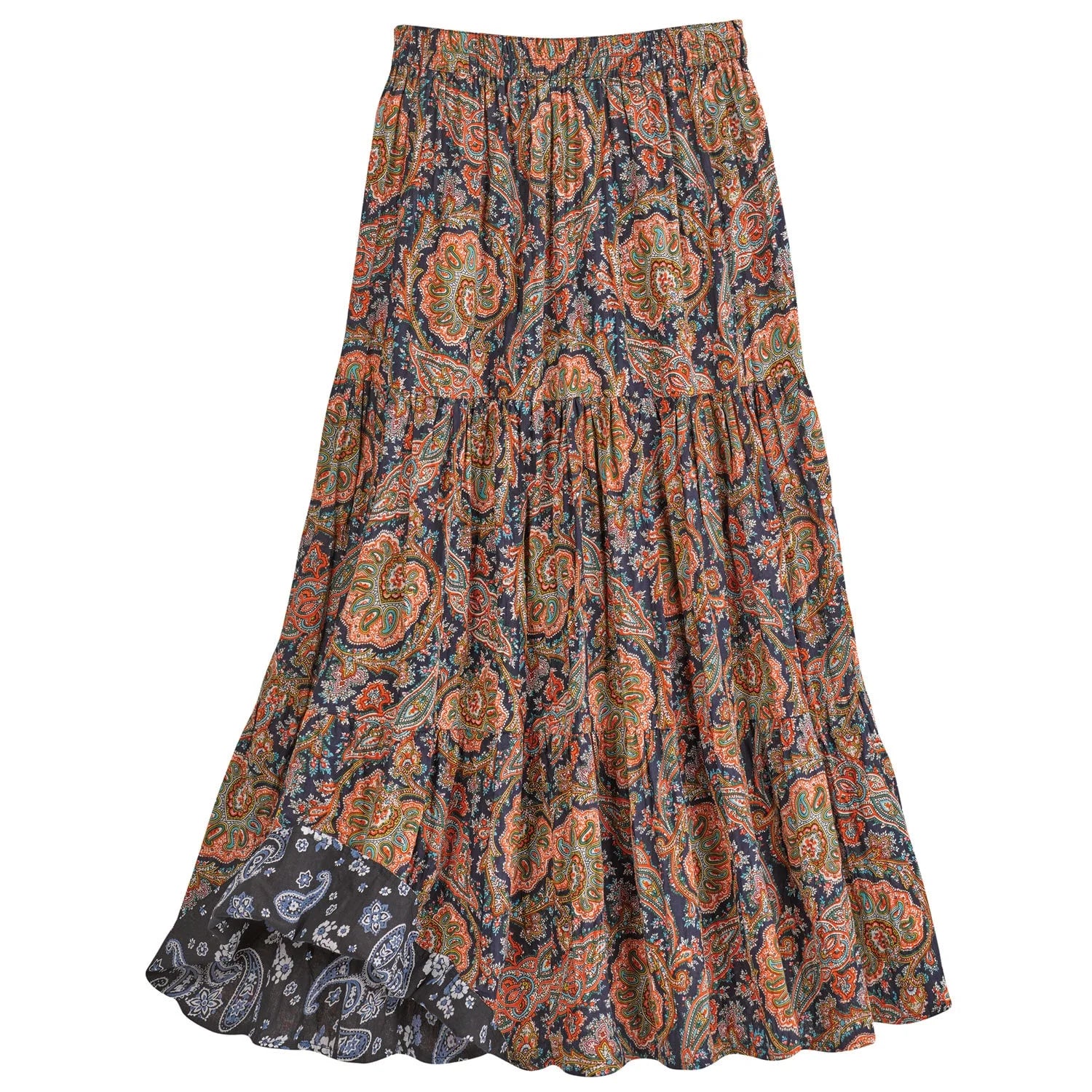 Rust XL 36"L Reversible Boho Maxi Skirt F185467