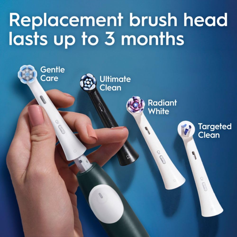 Forest Green Rechargeable Electric Toothbrush with 2 Brush Heads Q9683