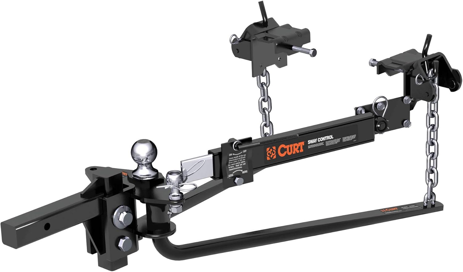 Black Round Bar Weight Distribution Hitch with 2-in Shank, 2-5/16-Inch Ball H4547
