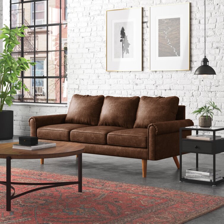 74.01" Rolled Arm Sofa W302
