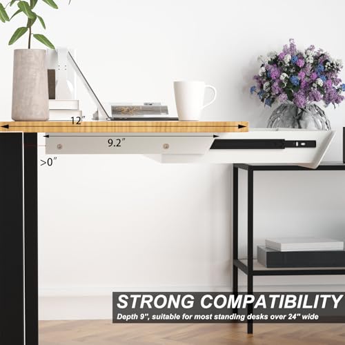 22.4'' Long & 9.2'' deep Under Desk Sliding Drawer with 2 Cable Hole G43920