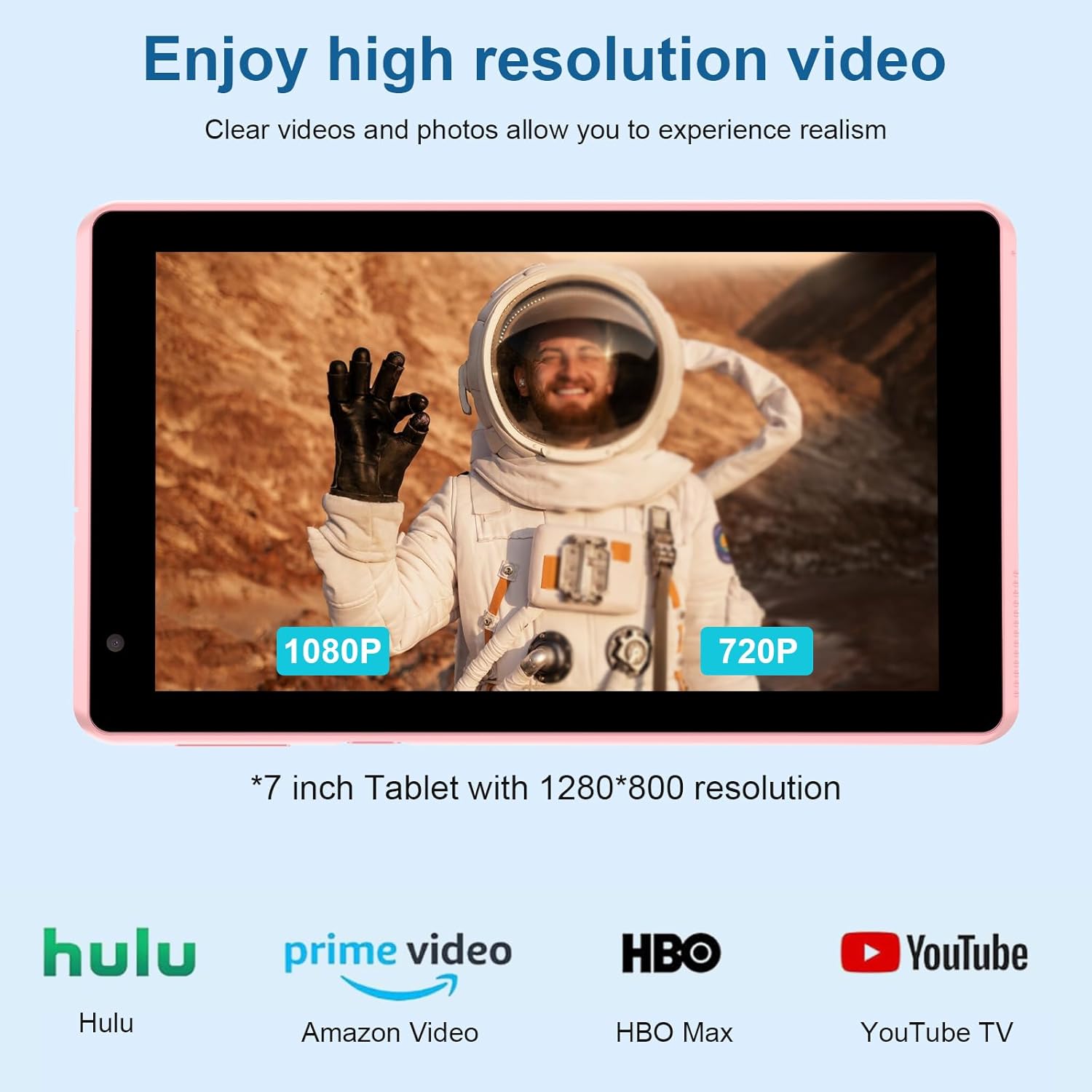 Pink 7 inch Android Tablet, 4GB+32GB D35419