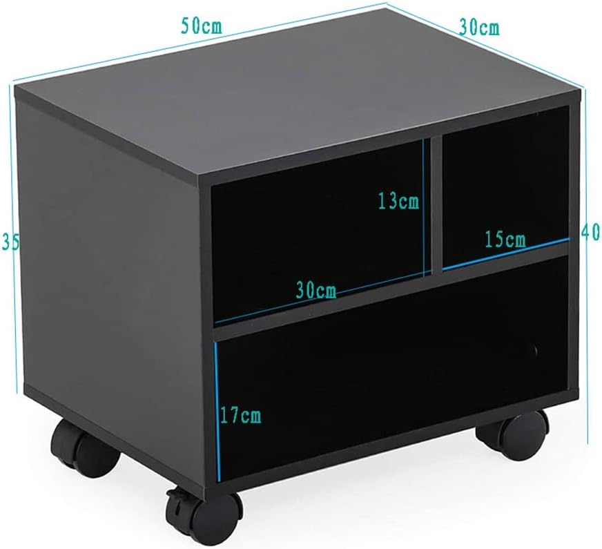 Black Rolling Printer Cart X217282