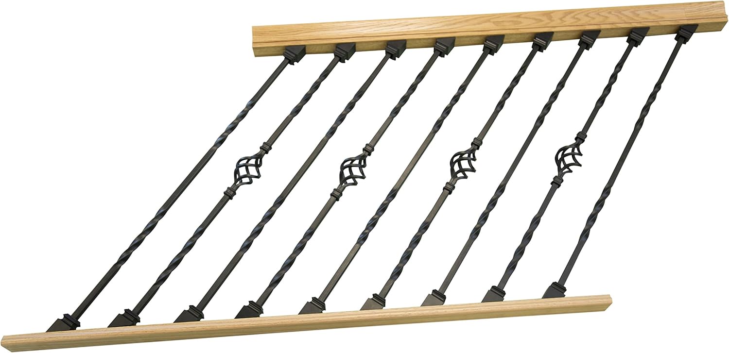 Black Metal Stair Rail Section Kit J3160