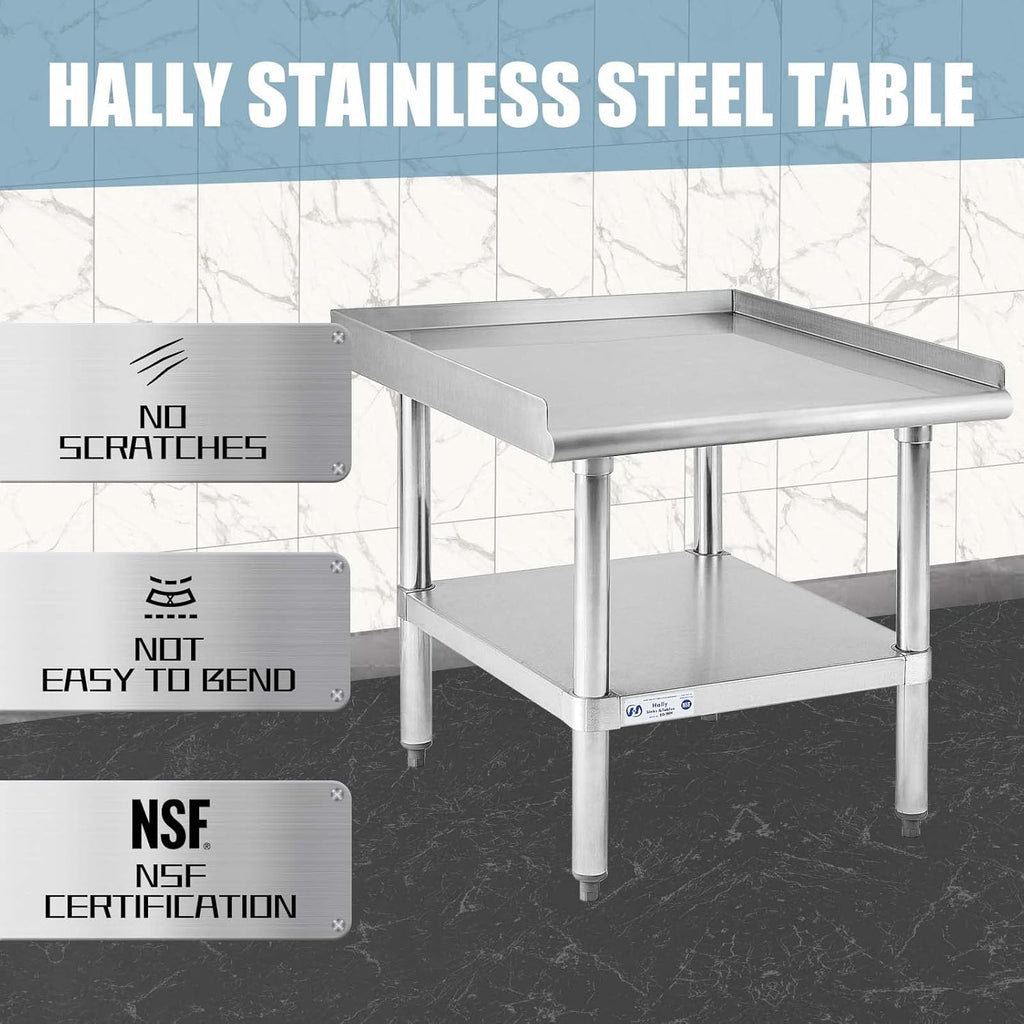 Stainless Steel Equipment Stand 28x24 Inches with Undershelf L929