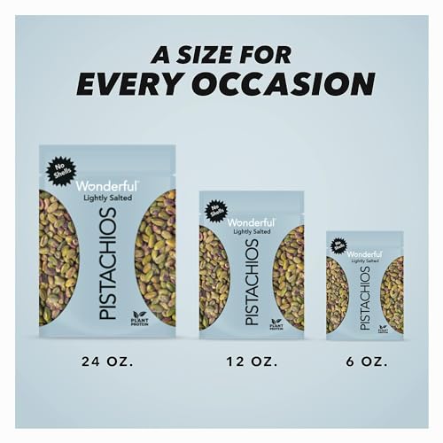 Roasted and Lightly Salted Pistachio No Shells, 12 Ounce Resealable Bag I260