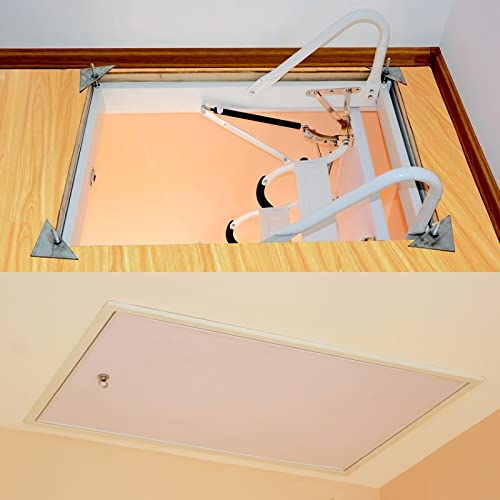 White 13 Steps Retractable Attic Ladder Q37906