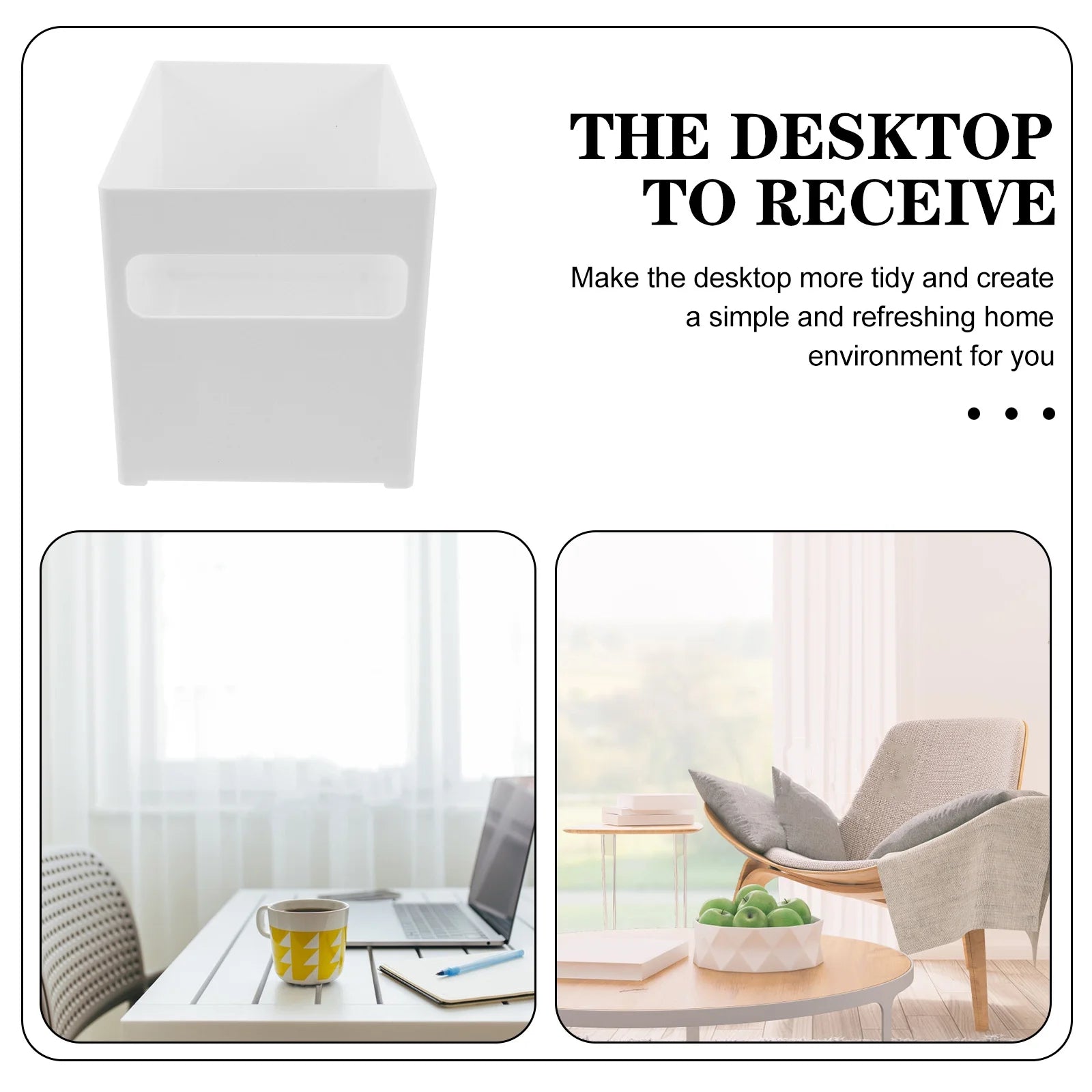 White 21X15X14CM Storage Bin C4422