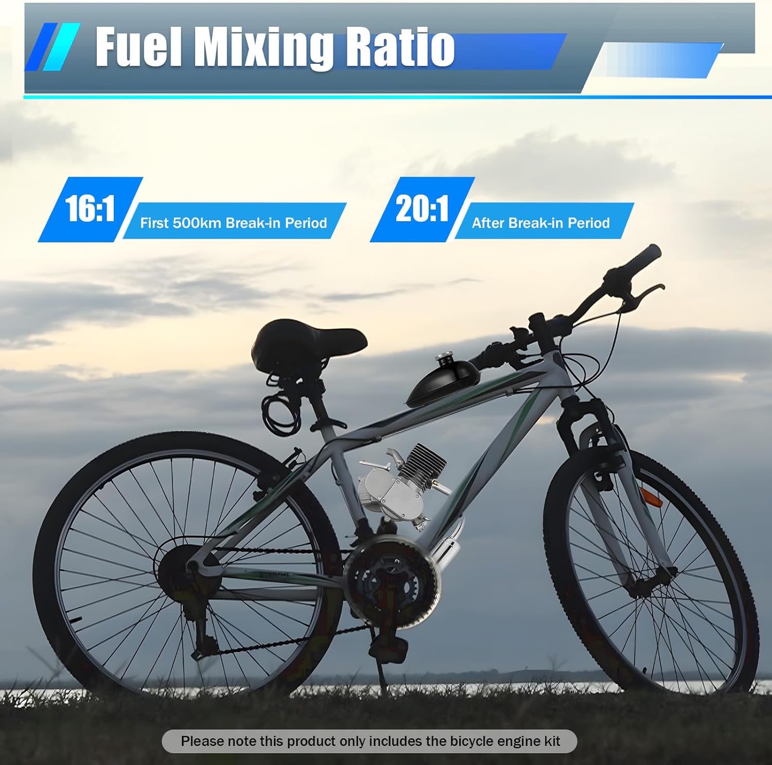100cc 2 Stroke Motorized Bicycle Engine Kit with Air-Cooling G14221