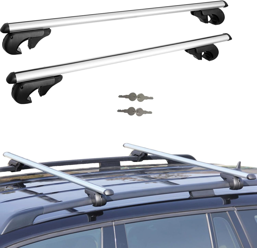 52" Adjustable Aluminum Roof Rack Cross Bars with 4 Locks S143099
