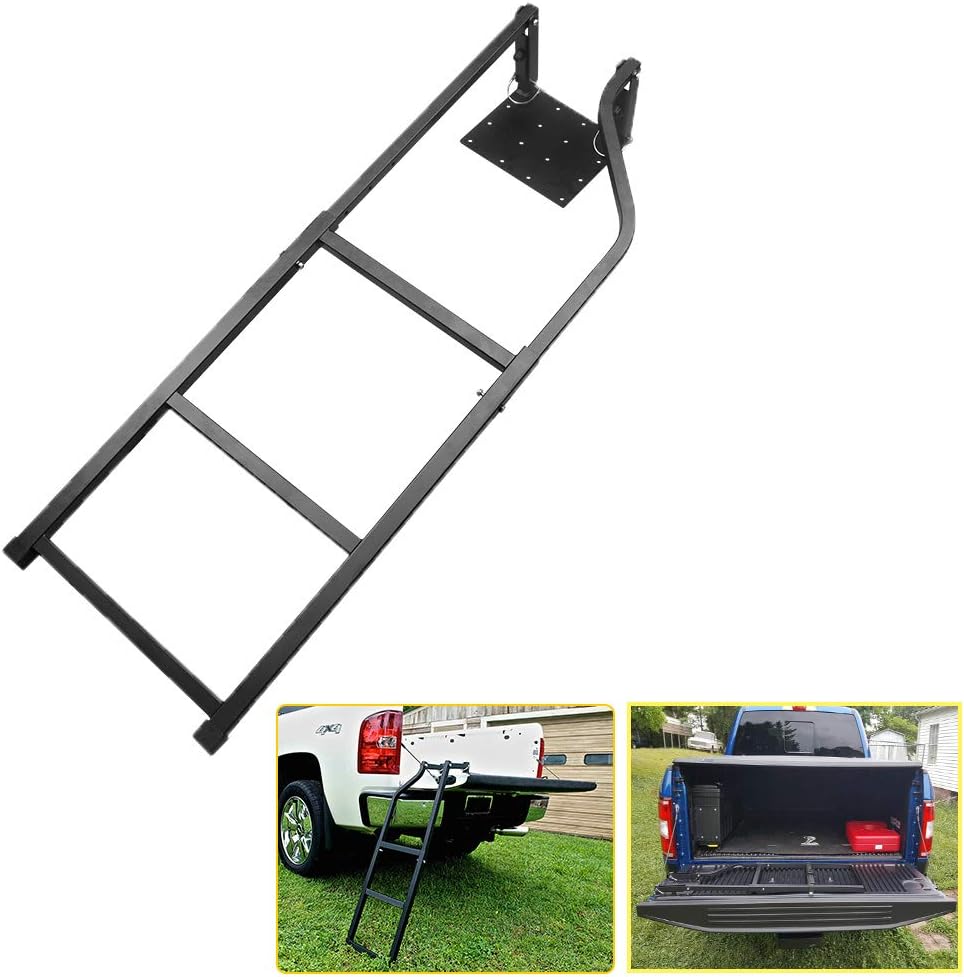 Black 42 Inches Steel Tailgate Ladder Pack of 2 K341658