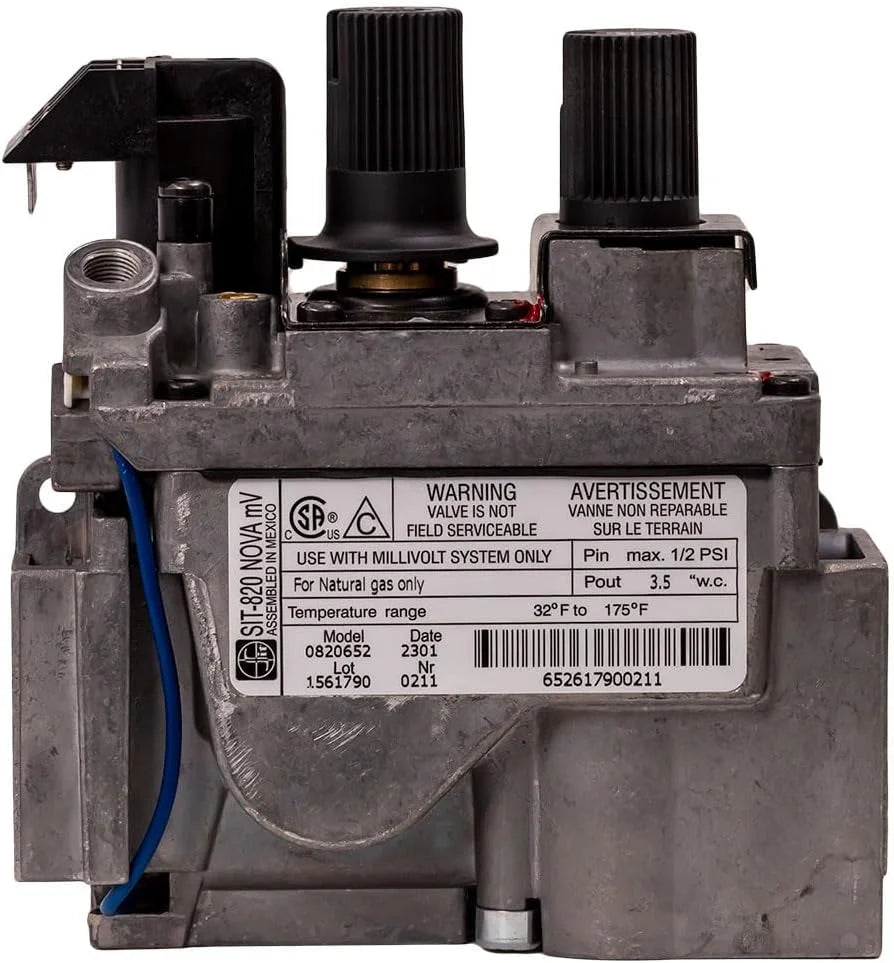 Natural Gas Millivolt Gas Valve for Fireplaces and Stoves W727859