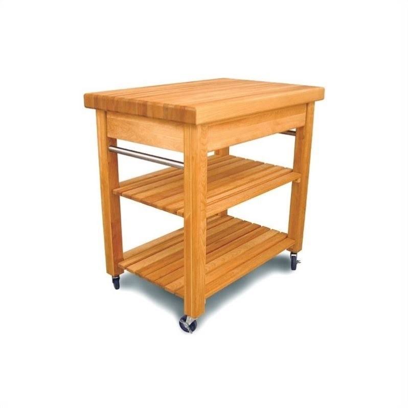 Natural Butcher Block Kitchen Cart J74888