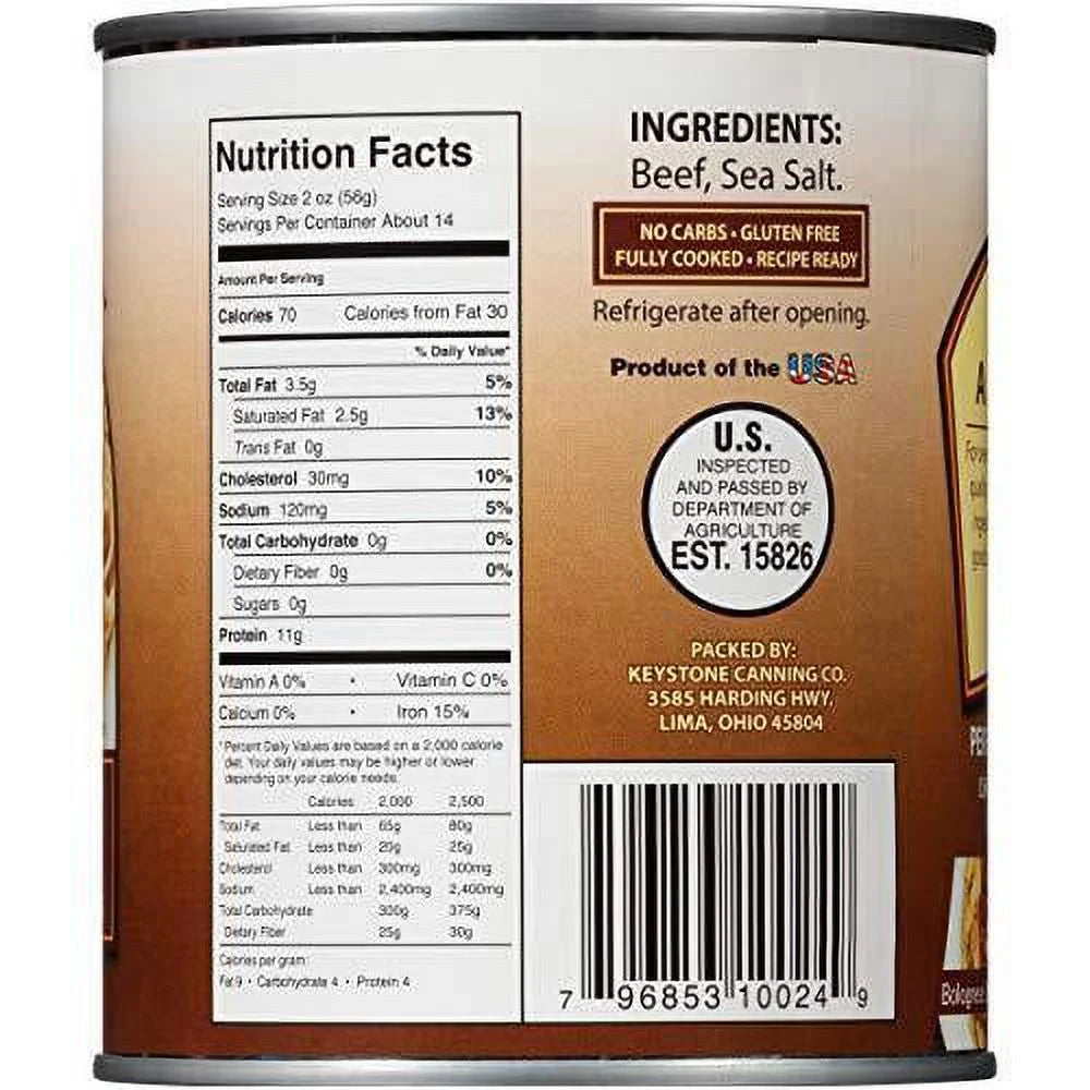 (12 Pack) Ground Beef 28 oz Can M549