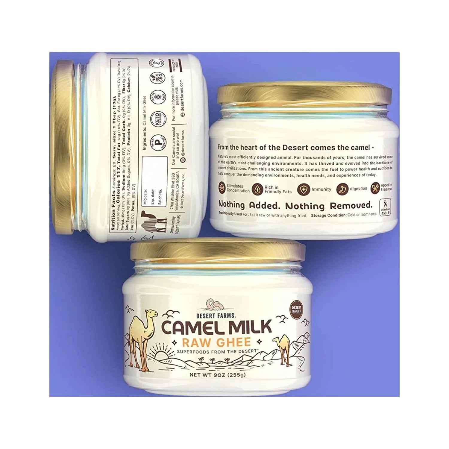 Grass-Fed Camel Ghee Butter (250 gms) Clarified Butter A6364