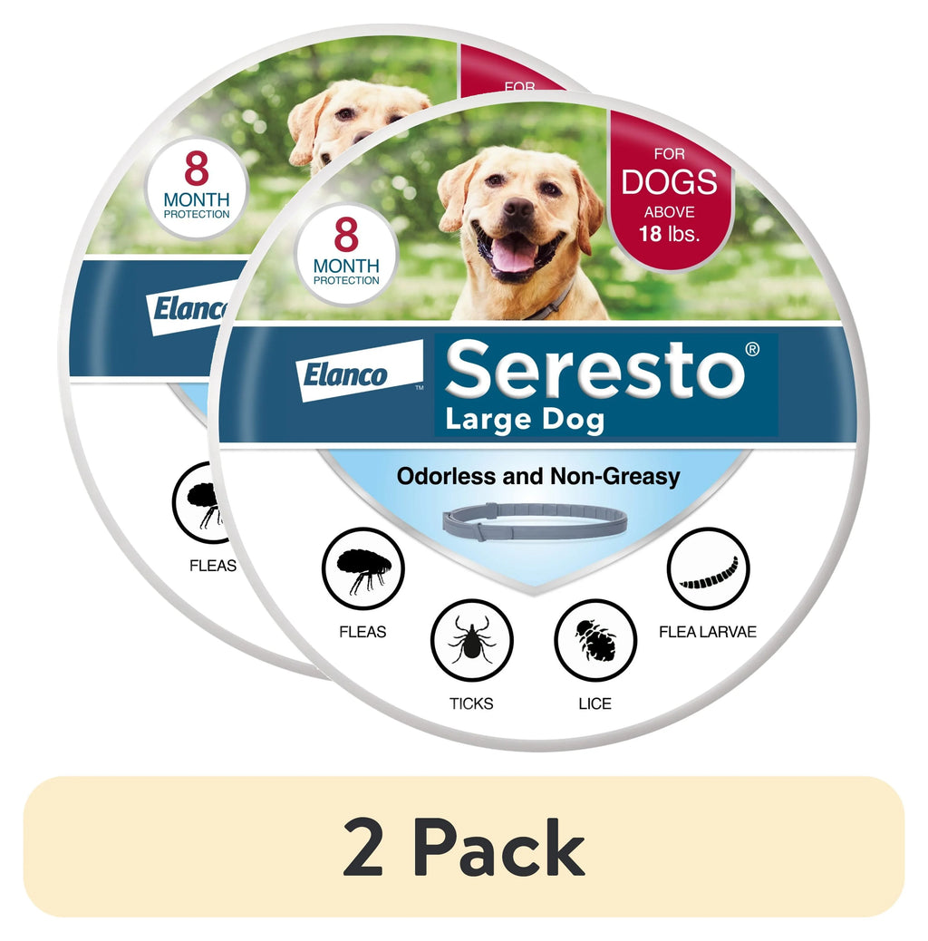 (2 pack) 8-Month Flea & Tick Prevention Collar for Large Dog C76783