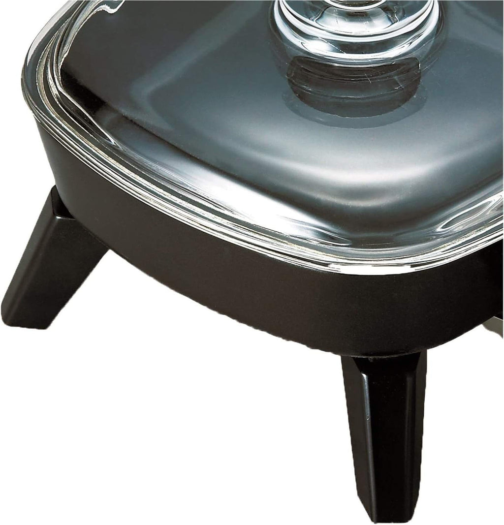 6" Non-Stick Electric Skillet with Glass Lid, Black H5839