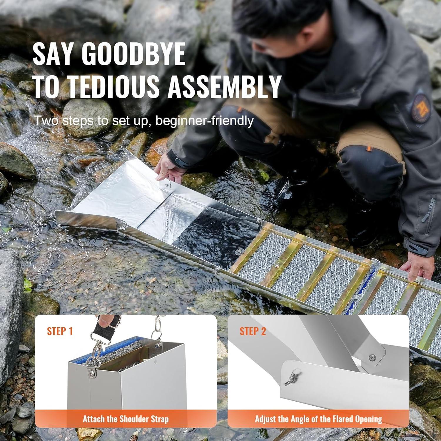 23pc Gold Prospecting Equipment Kit with Gold Pan E785