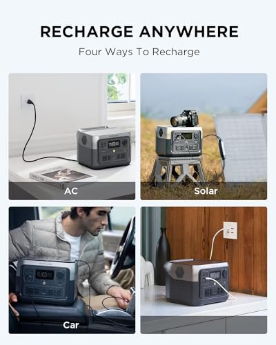 Portable Power Station 499Wh LiFePO4 Battery 1000W Output Solar Generator M8186