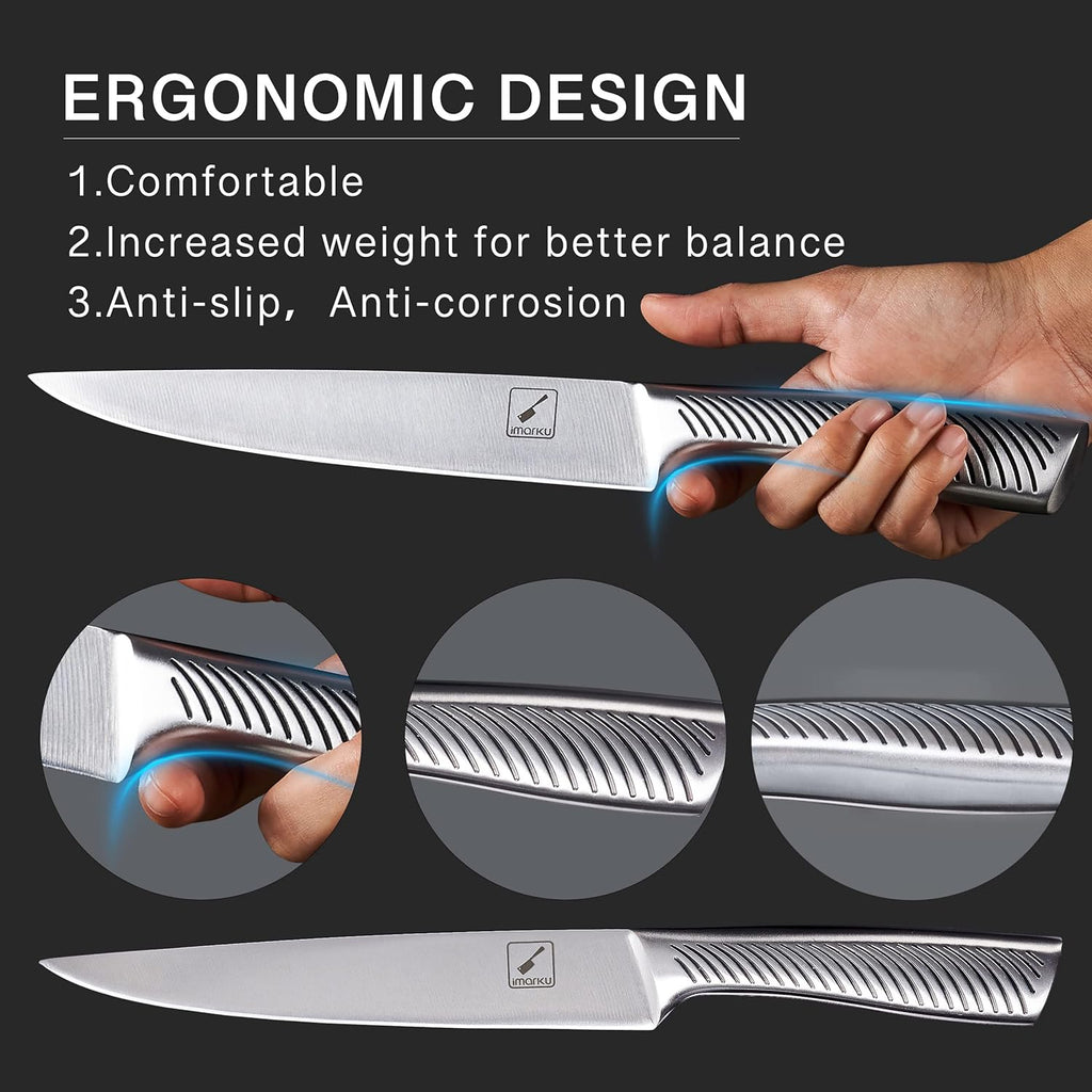 14PCS High Carbon Stainless Steel Kitchen Knife Set with Block U1070