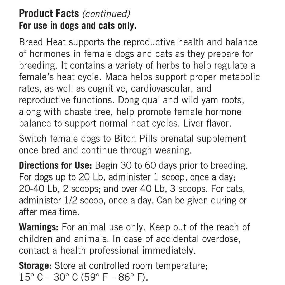 Pet Pro Breed Heat Breeding & Reproductive Supplement for Dogs & Cats F108