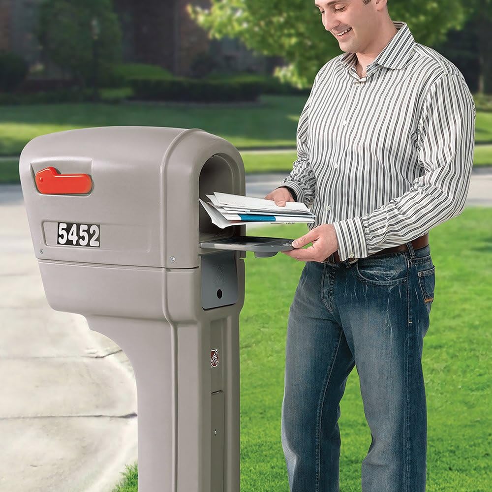 Stone Gray Mailbox H338